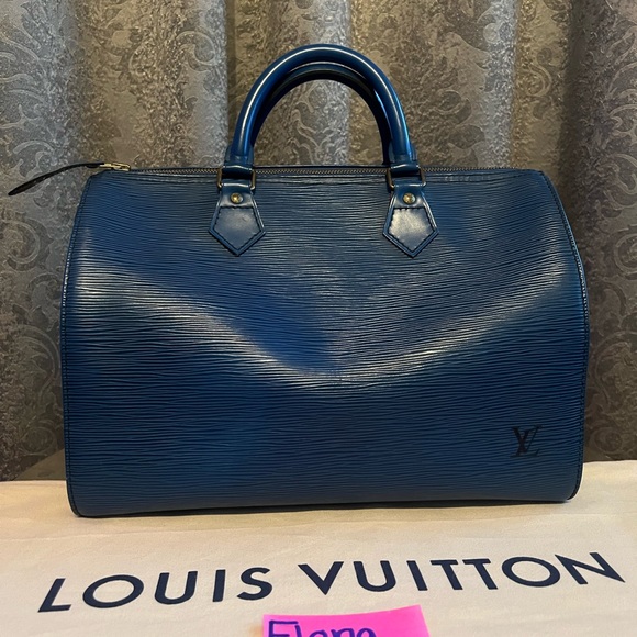Louis Vuitton speedy 35 epi-blue - Picture 2 of 16